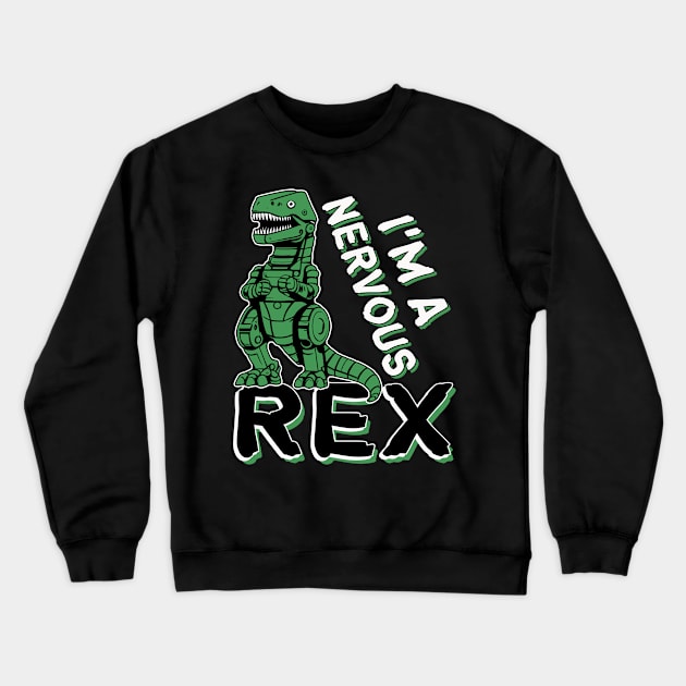 Disney Pixar Toy Story I'm A Nervous Rex Retro Portrait Crewneck Sweatshirt by ArtbyJester